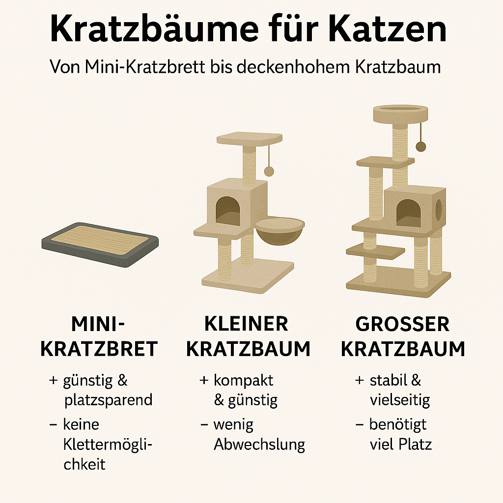 Kratzbaum kaufen: Vergleich von Mini-Kratzbrett, kleinem und großem Kratzbaum inkl. Preise & Tipps