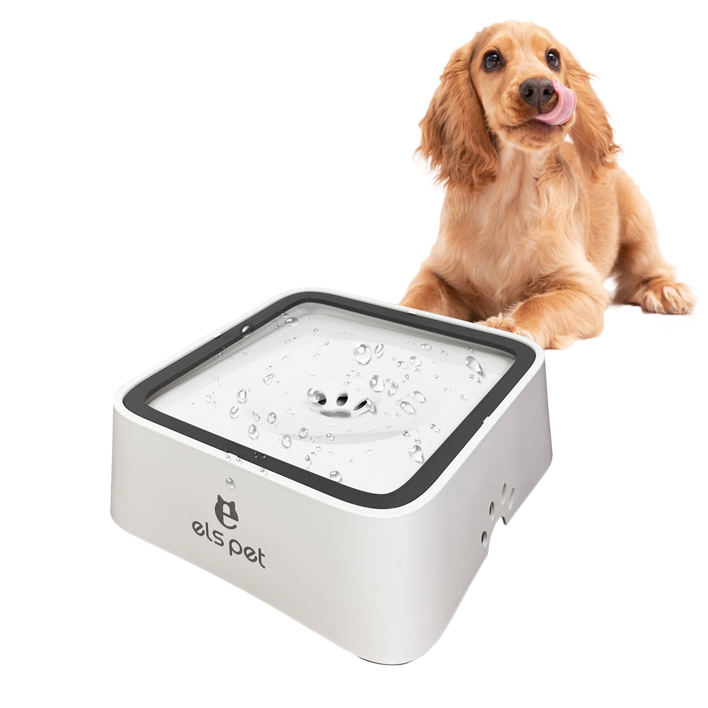 ELS PET Wassernapf für Hunde: 2L Auslaufsicher Trinknapf Hund Fressnapf Unterwegs, Anti-Schwapp Hundenapf Reisen für Haustiere & Innen & Draußen & Auto