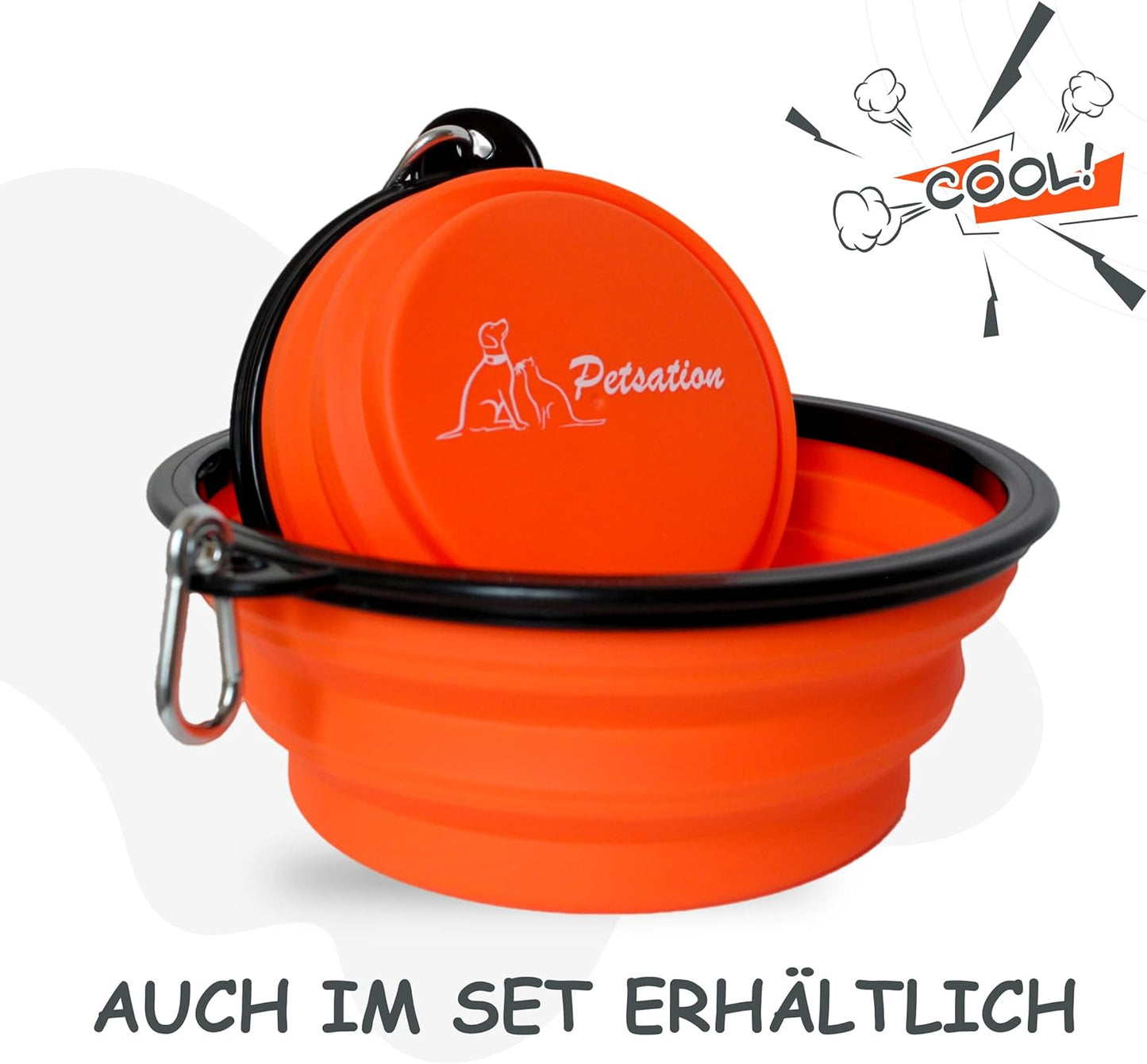 Faltbarer Hundenapf, Reisenapf, Fressnapf, Wassernapf Blau 1500ml