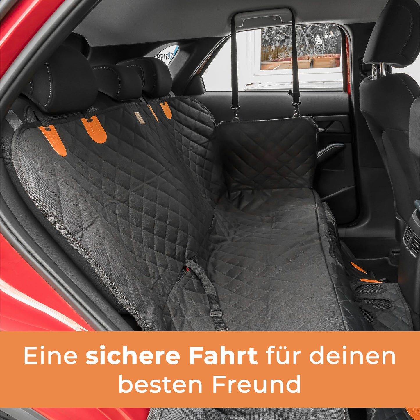 Petsation Car Seat Cover for Dogs, Back Seat & Trunk – Waterproof, Non-Slip, Tear-Resistant, Large Dog Blanket for Cars, Protection for Back Seat & Cargo Area, Easy to Clean, Ideal for Dogs in the Car, Universal Size