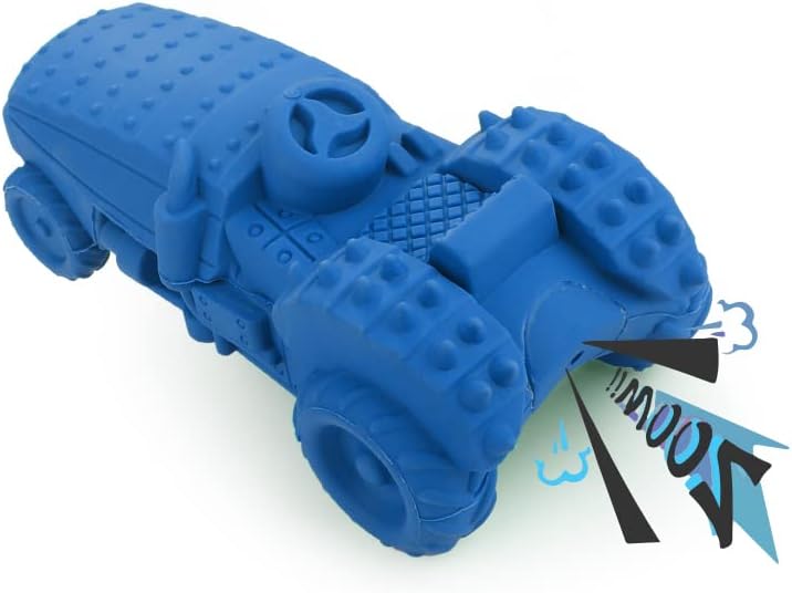 Camion à mâcher Petsation – Jouet à mâcher robuste pour chiens | Jouet interactif en caoutchouc naturel | Favorise le nettoyage des dents et le renforcement de la mâchoire | Jouet durable pour petits et grands chiens, bleu