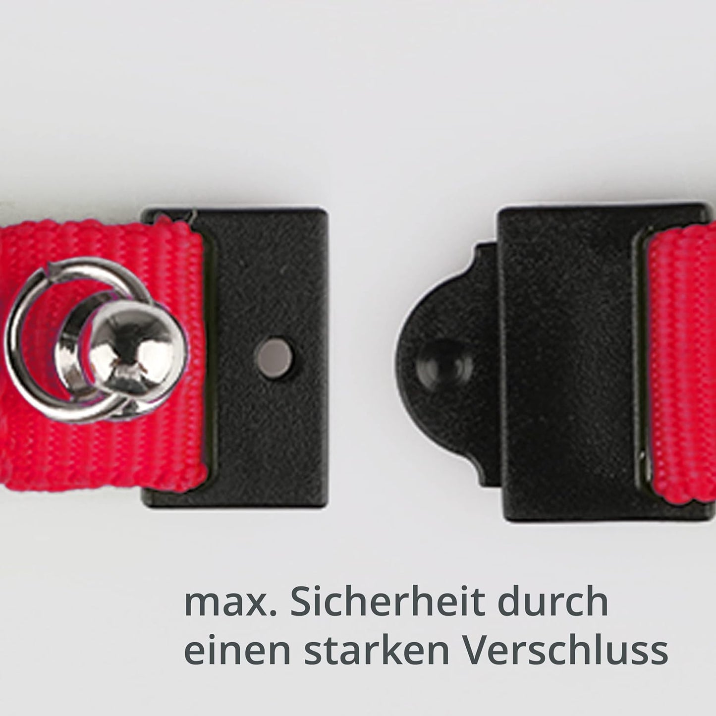 PETSATION Leuchtendes Katzenhalsband - Sicherheits-LED Halsband für Katzen, Verstellbar & Wasserdicht, Perfekt für Nachtspaziergänge, Helles, Reflektierendes Katzenzubehör für Sichtbarkeit & Schutz im Dunkeln Rot Größe S 21-28cm