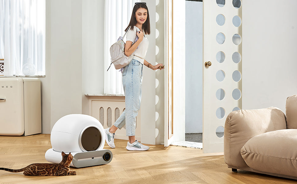 Petsation Selbstreinigende Katzentoilette – Automatische, geruchsfreie, hygienische Lösung für Katzenbesitzer | Selbstreinigende Katzentoilette für einfache Reinigung | Smart Technologie für stressfreies Katzenklo | Ideal für Vielbeschäftigte