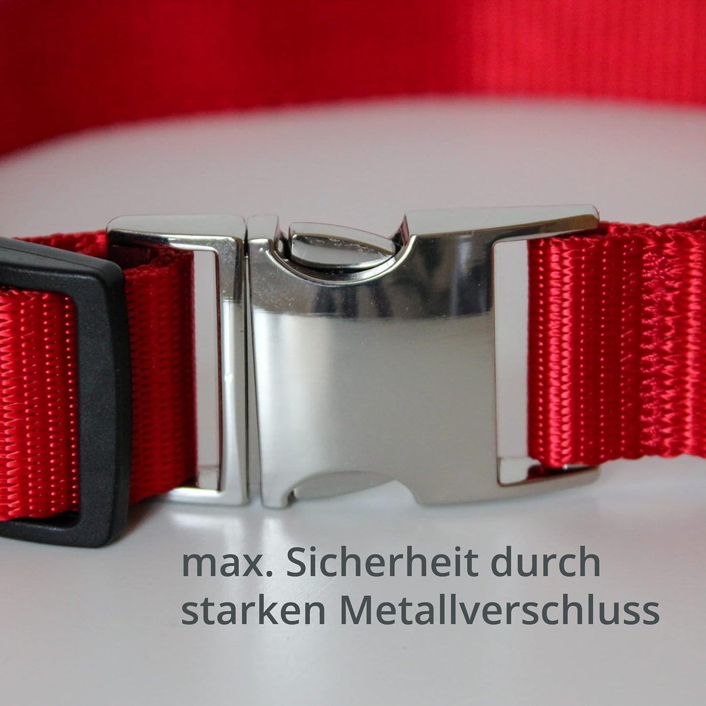 Petsation Leuchthalsband für Hunde – Hundehalsband Durchgängig Leuchtend, LED-Beleuchtung für Sichtbarkeit im Dunkeln, Wasserdicht, Verstellbar, Sicheres Hundezubehör für Nächtliche Spaziergänge, Reflektierend & Leuchtend Rot Größe S 28-40cm
