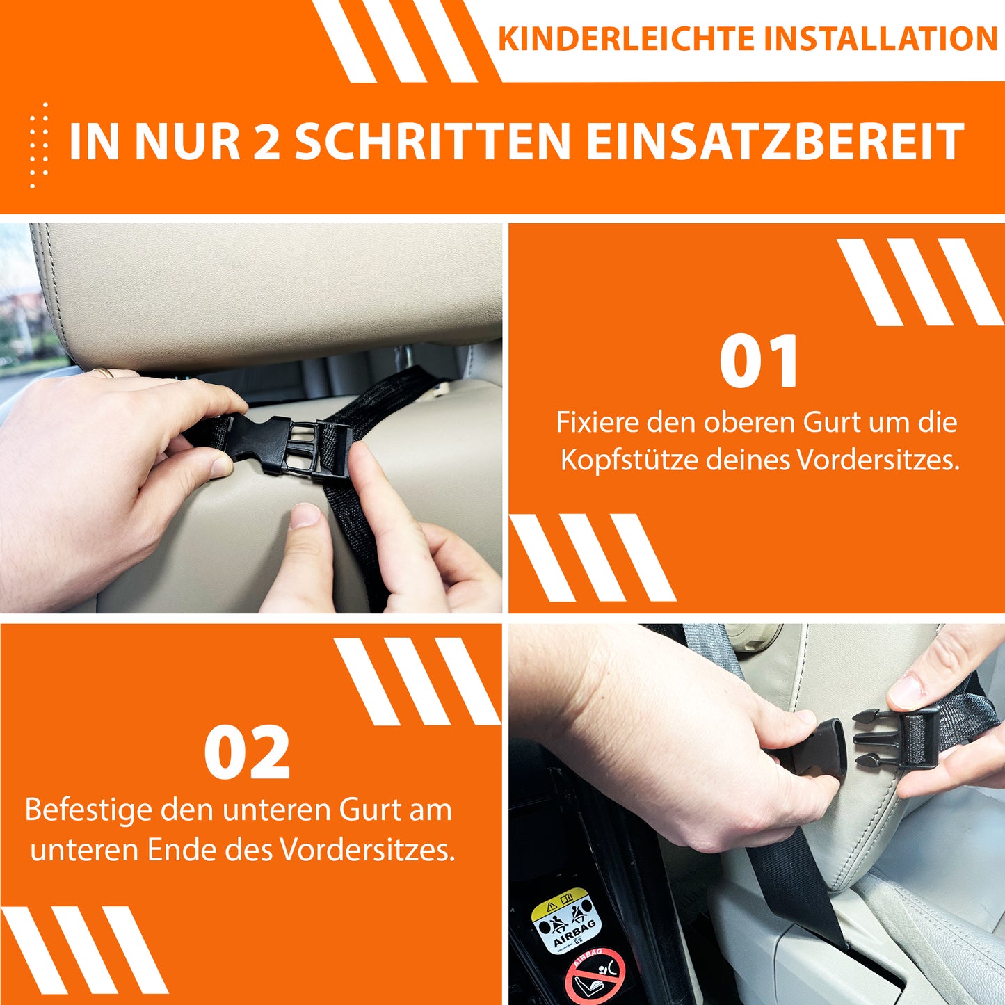 Auto Organizer Kinder mit Tisch & Tablet – Rücksitz Ordnung Paar