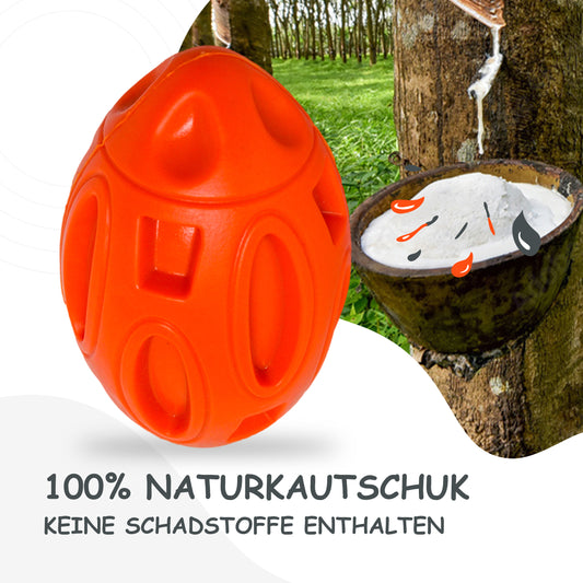 Hundespielzeug Kauspielzeug Hundeball aus Naturkautschuk - Orange
