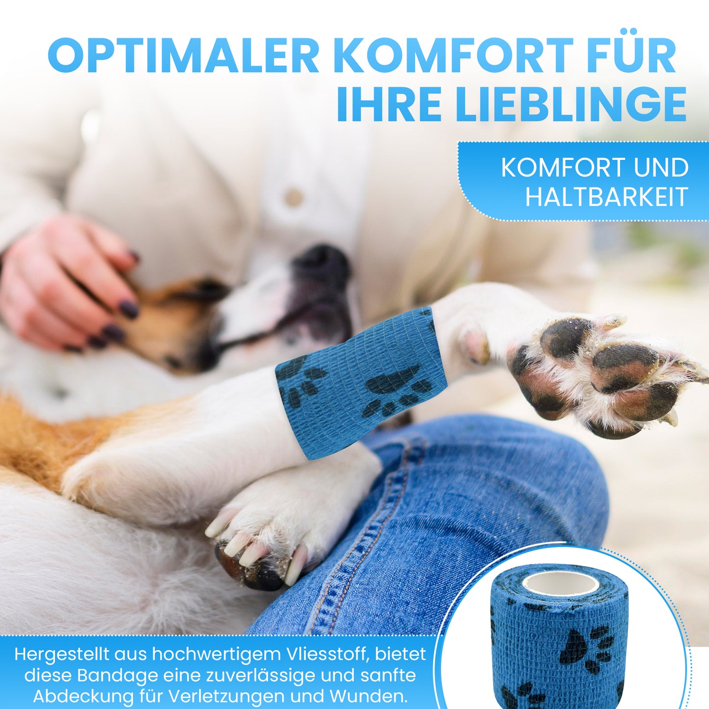 Bandagen motiv 5 cm x 4,5 m – selbsthaftend, elastisch, atmungsaktiv, 6er Box