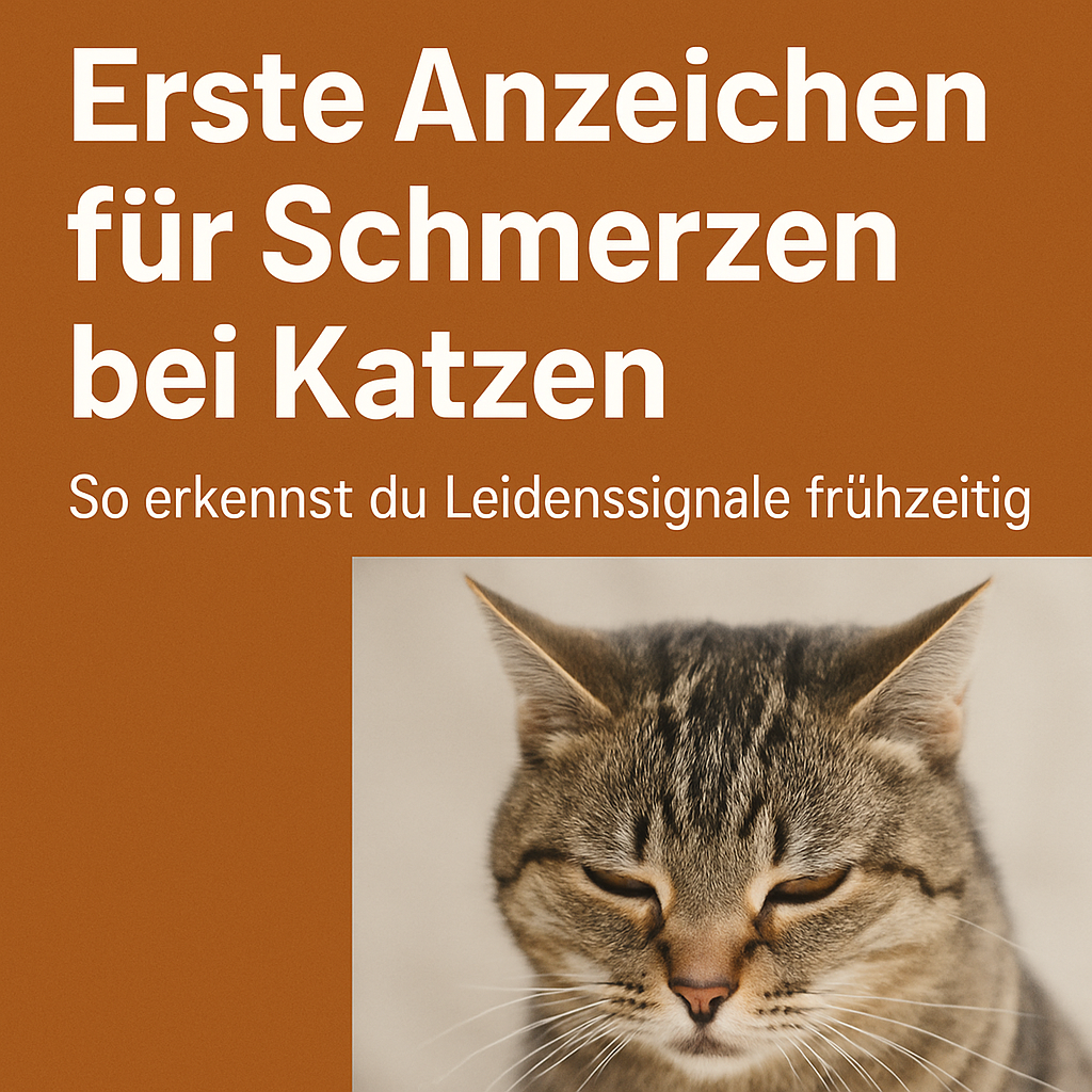 Getigerte Katze mit geschlossenen Augen zeigt erste Anzeichen von Schmerzen.