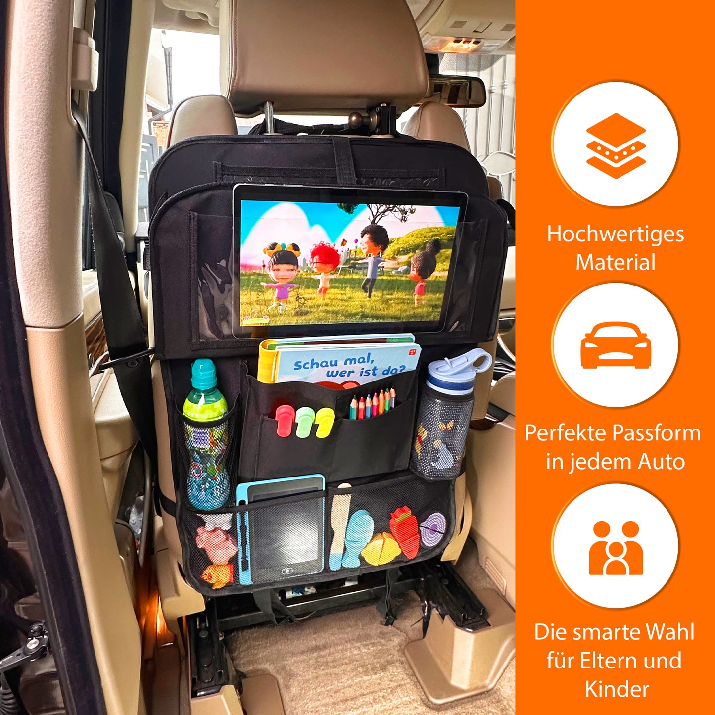 Auto Organizer Kinder mit Tisch & Tablet – Rücksitz Ordnung - paar