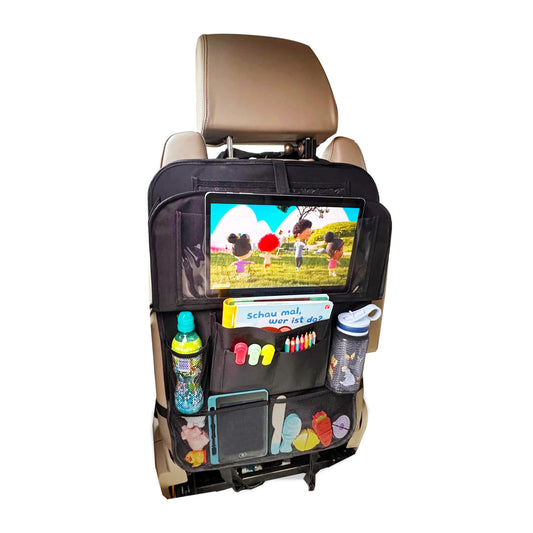 PETSATION Autositz Organizer für Kinder – Praktischer Auto Organizer mit Tisch, Tablethalterung & Viel Stauraum – Ideal für lange Fahrten, Mehr Ordnung, Schutz der Rücksitzlehne, Perfekt für Reisen mit Kindern 1 Stück