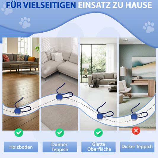 Automatisches Katzenspielzeug mit LED, Bewegung, interaktiv & sicher