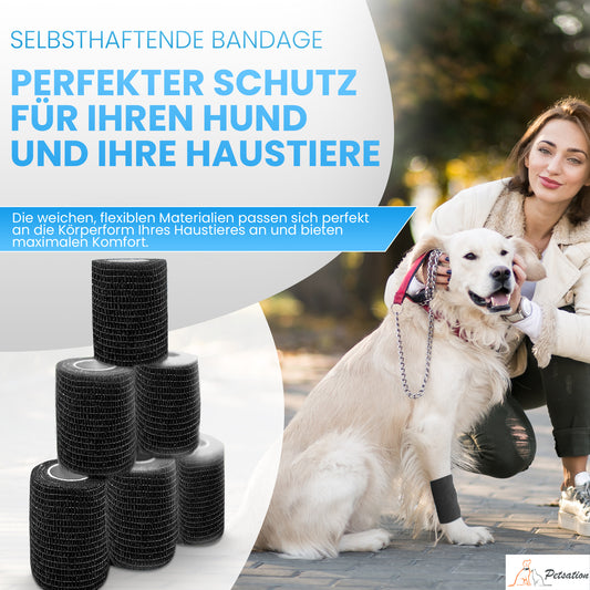 Bandagen Schwarz 10cm x 4,5m – 12 Stück | Elastische Sportbandagen, Kompressionsbandagen für Fitness, Training, Crossfit, Gym, Kraftsport & Bodybuilding – Reißfest & Waschbar – Gelenkschutz & Stabilität