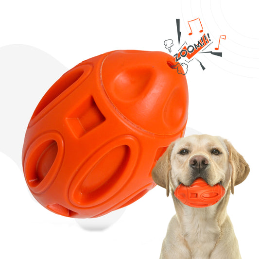 Hundespielzeug Kauspielzeug Hundeball aus Naturkautschuk - Orange