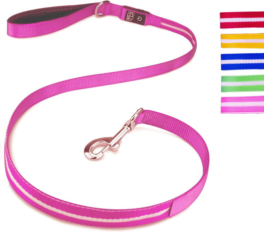 Petsation LED Hundeleine Leuchtend – Sicherheitsleine für Hunde bei Nacht – USB-aufladbar, wasserdicht, reflektierend – Sichtbarkeit & Kontrolle beim Gassi gehen – für kleine & große Hunde geeignet Pink